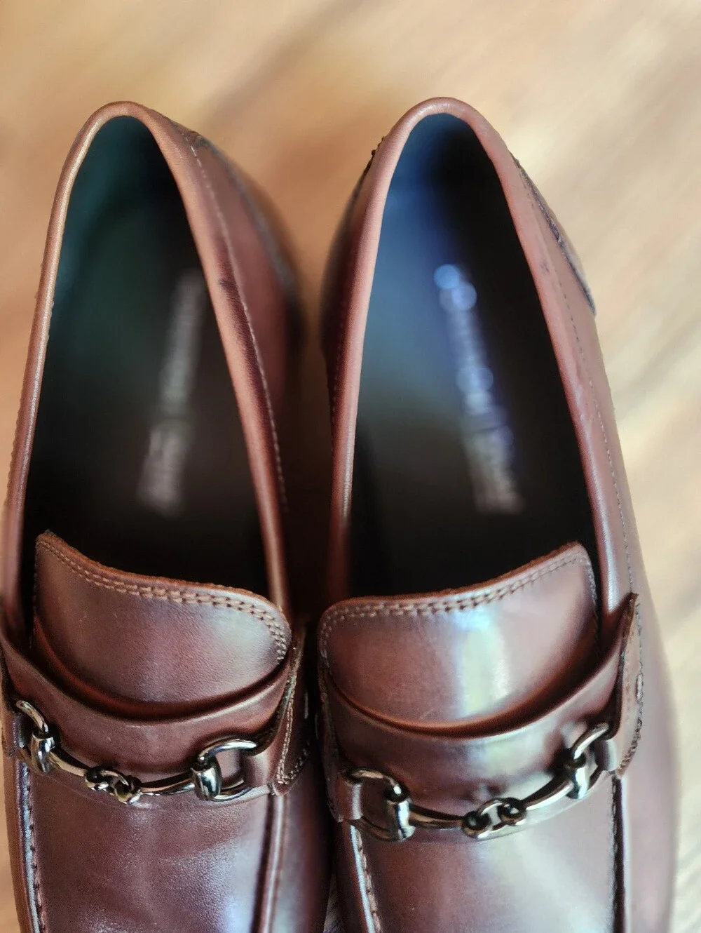 Size 9  Nordstrom Men's Orthocite Brown Leather Bit-Detail Slip-Ons